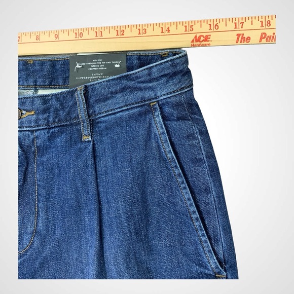 Banana Republic Traveler Pant Mens‎ 30x31 Blue Relaxed Tapered Stretch Pleated - Picture 6 of 11